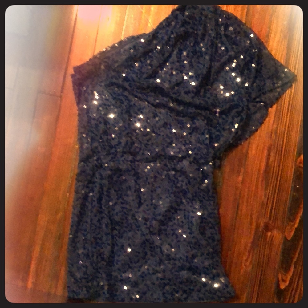 Sequin one shoulder dress